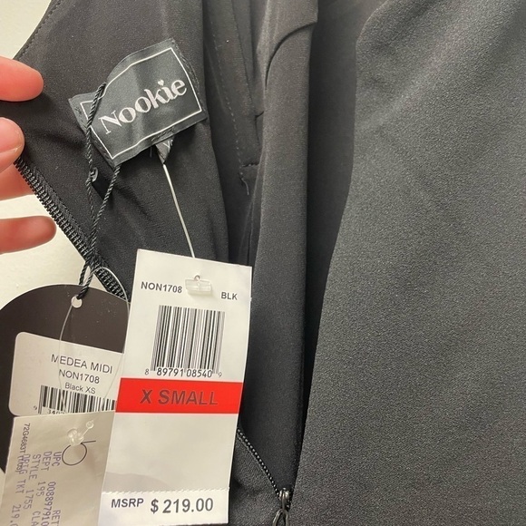 Nookie Medea Midi Dress Black XS NWT - Picture 10 of 11